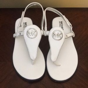 Michael Kors Patrice White/Silver Sandals